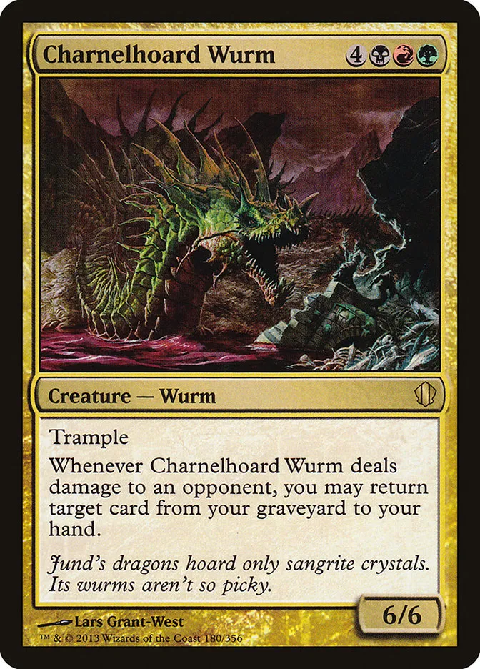 2013 Commander 2013 Charnelhoard Wurm #180 rare card image