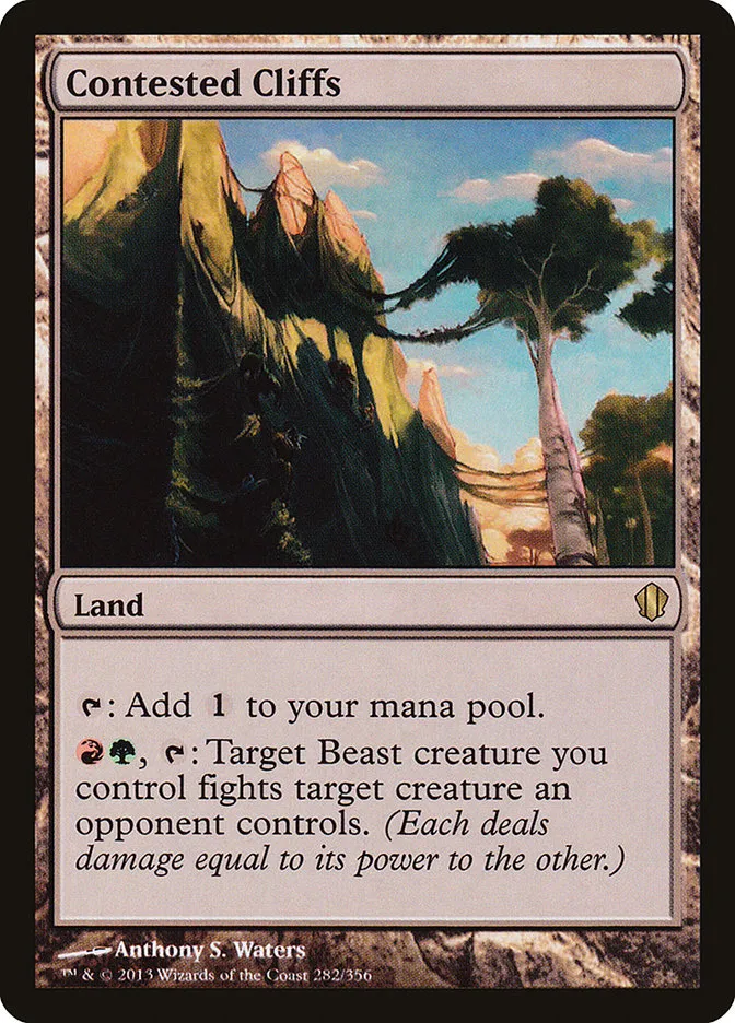 2013 Commander 2013 Contested Cliffs rare #282 rare card image