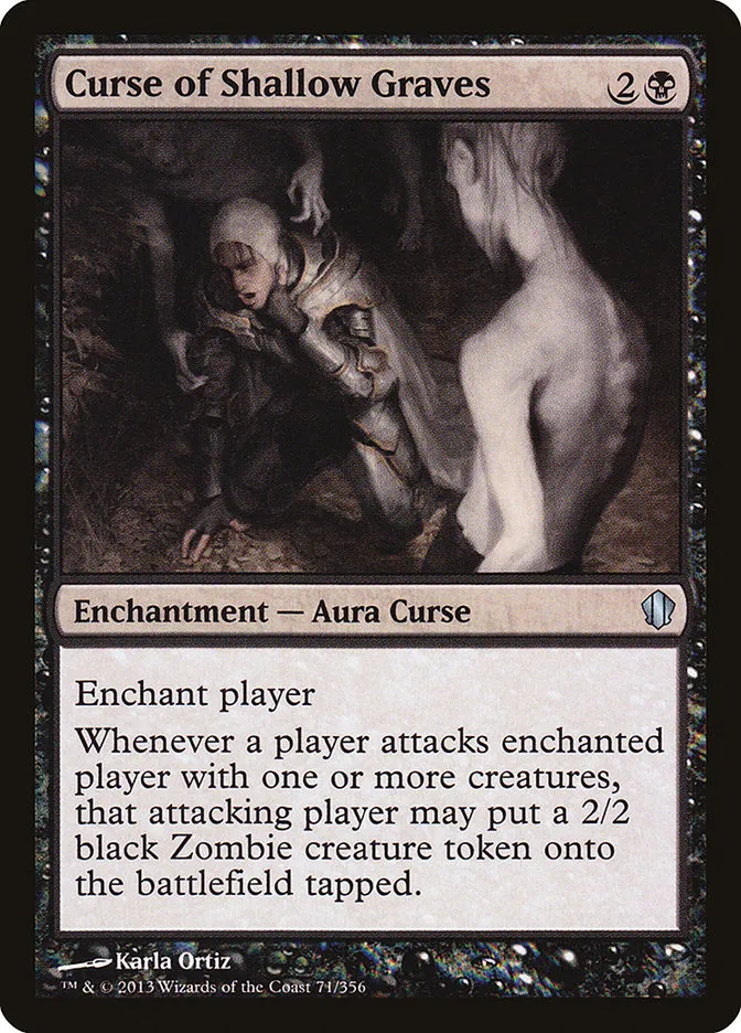 2013 Commander 2013 Curse of Shallow Graves #71 uncommon card image
