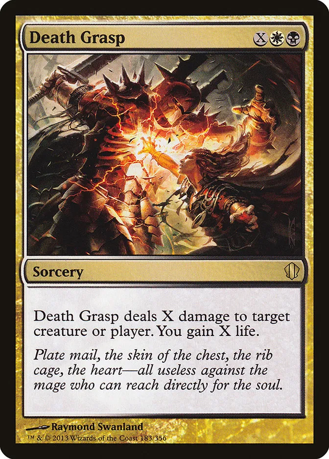 2013 Commander 2013 Death Grasp rare #183 rare card image