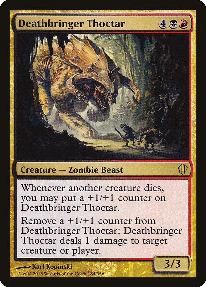2013 Commander 2013 Deathbringer Thoctar rare #184 rare card image