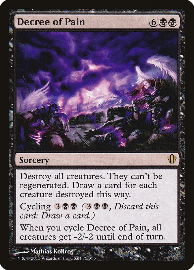 2013 Commander 2013 Decree of Pain #72 rare card image