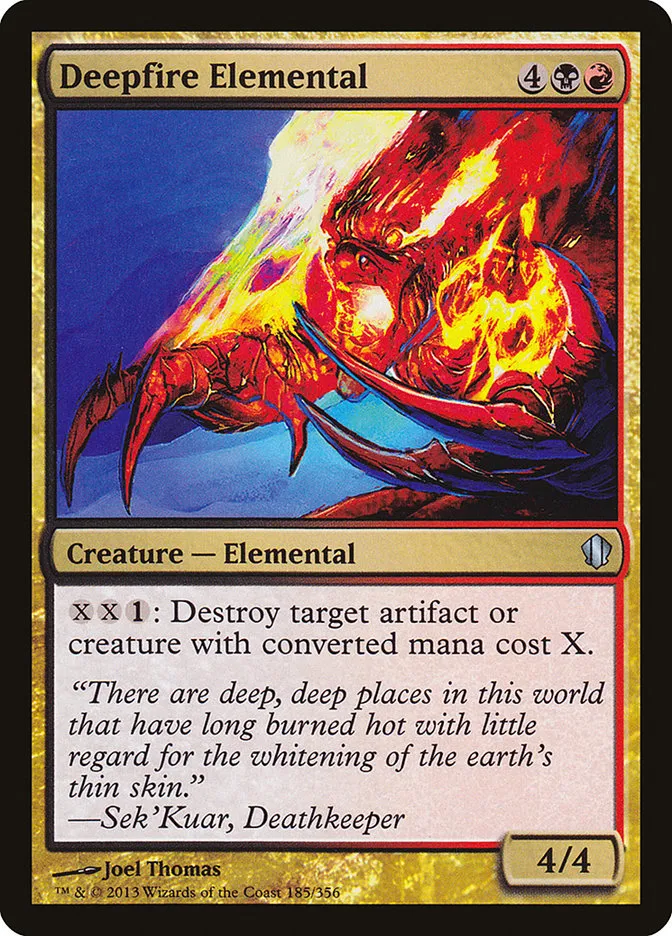 2013 Commander 2013 Deepfire Elemental uncommon #185 uncommon card image