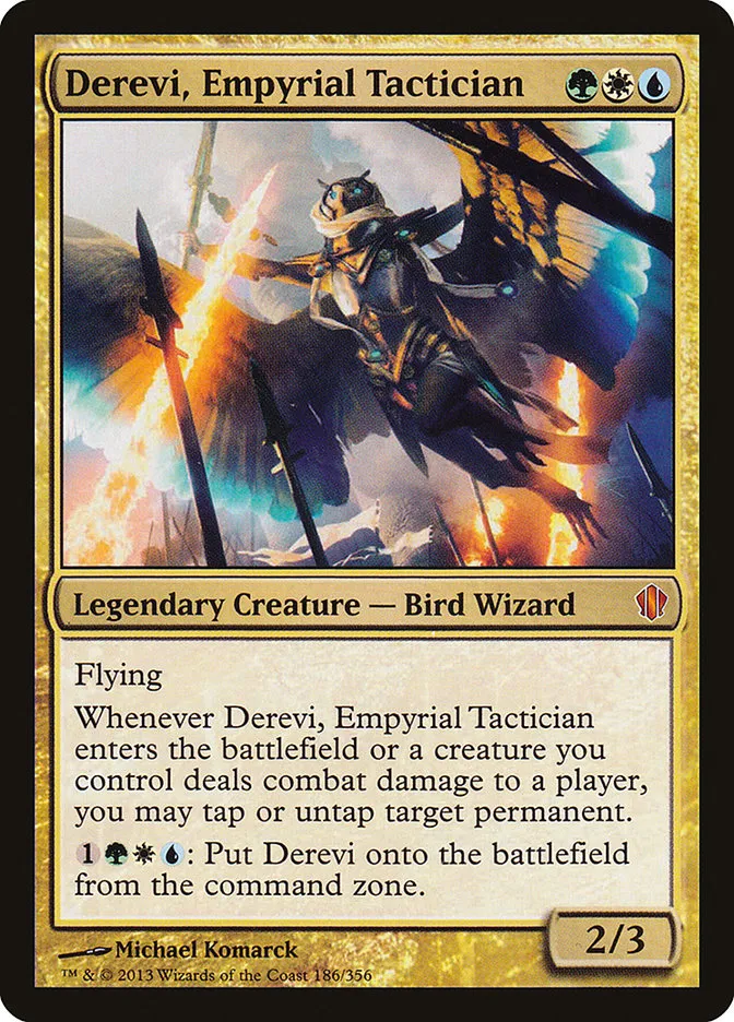 2013 Commander 2013 Derevi, Empyrial Tactician #186 mythic card image