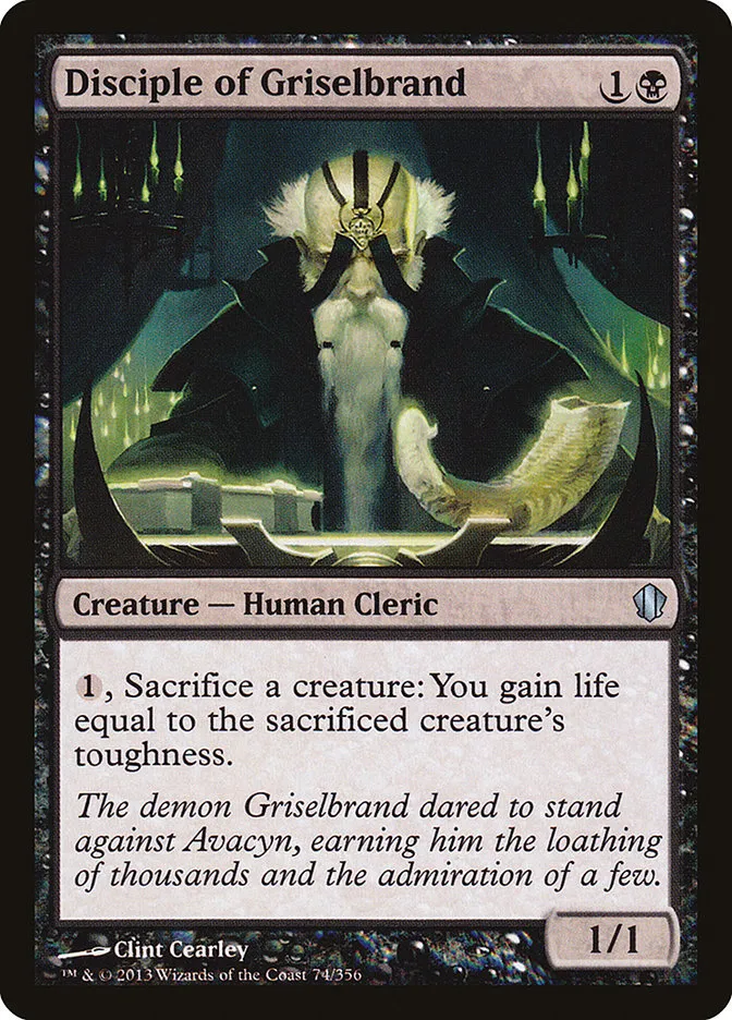 2013 Commander 2013 Disciple of Griselbrand uncommon #74 uncommon card image