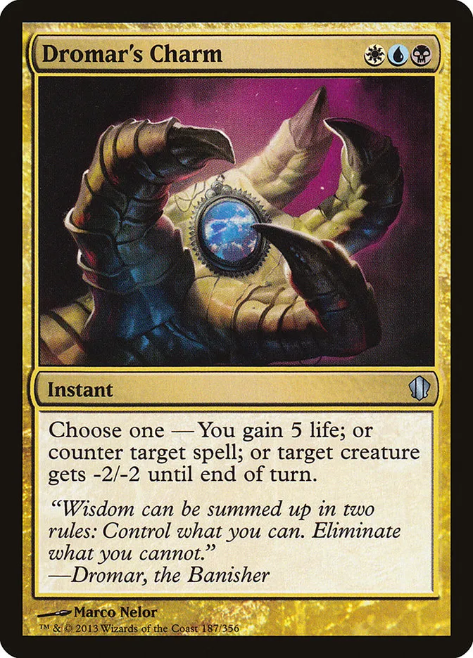 2013 Commander 2013 Dromar's Charm uncommon #187 uncommon card image
