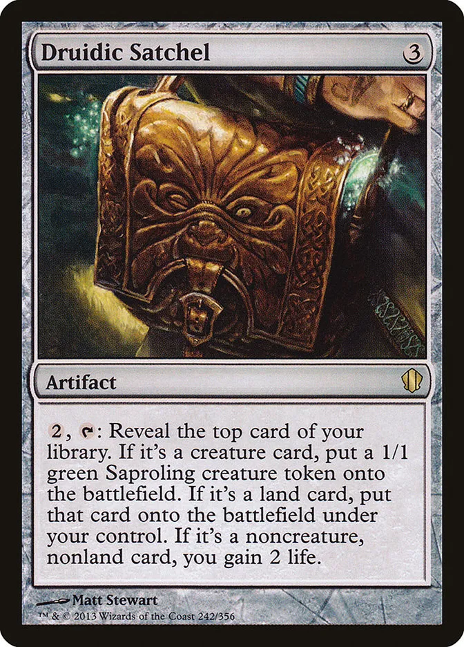2013 Commander 2013 Druidic Satchel #242 rare card image