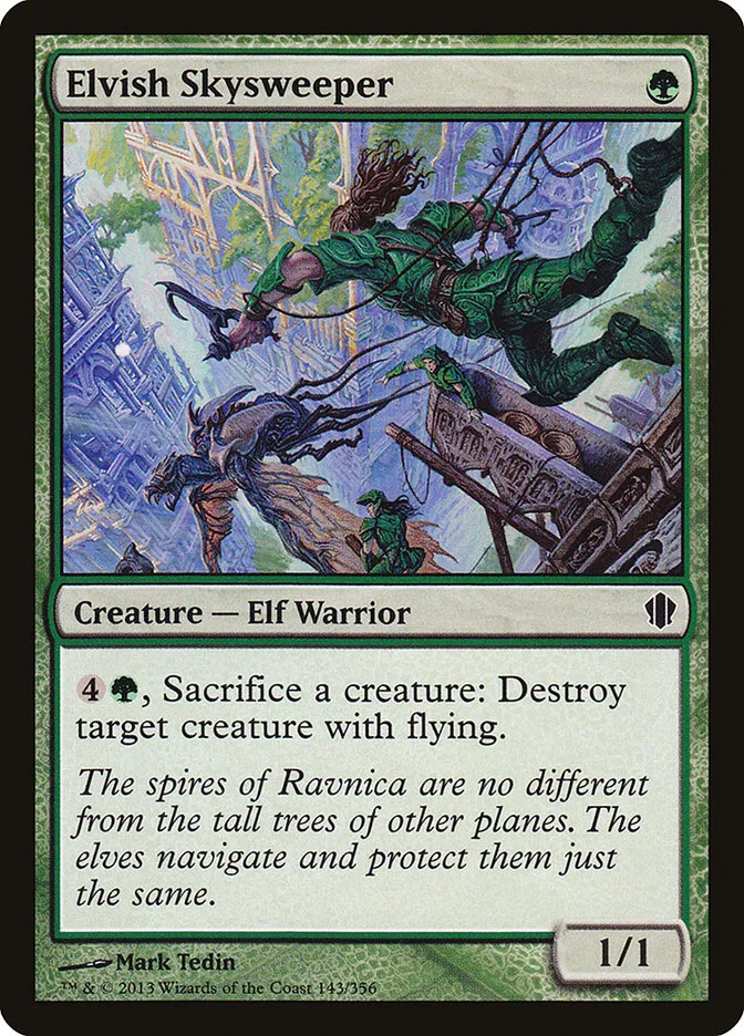 2013 Commander 2013 Elvish Skysweeper common #143 common card image
