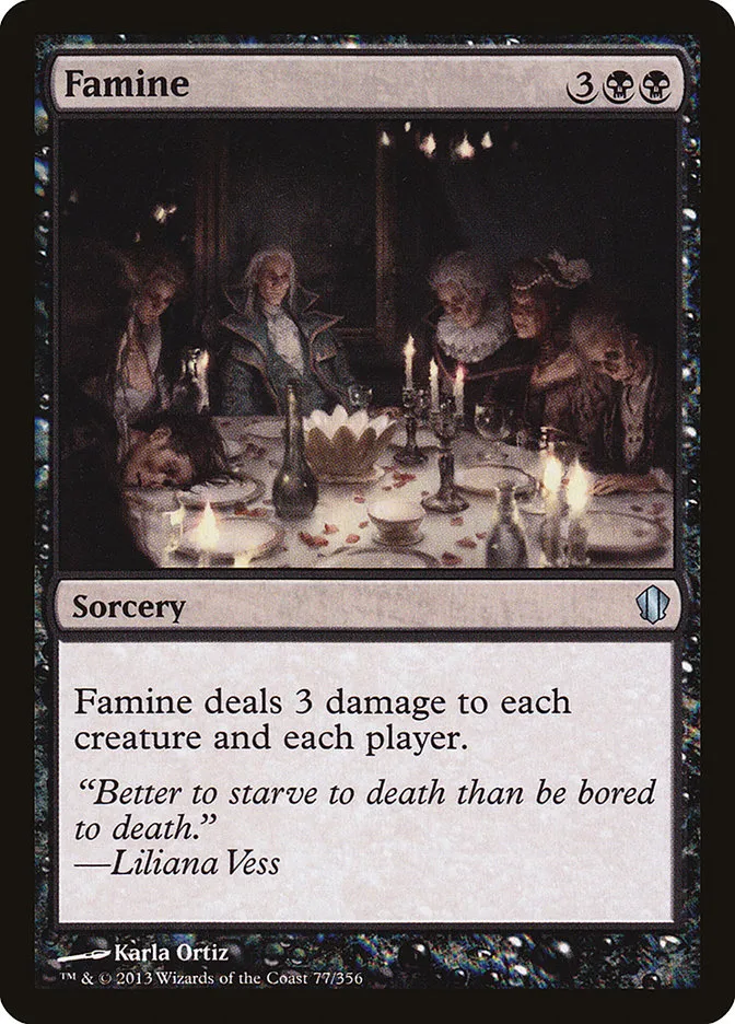 2013 Commander 2013 Famine uncommon #77 uncommon card image