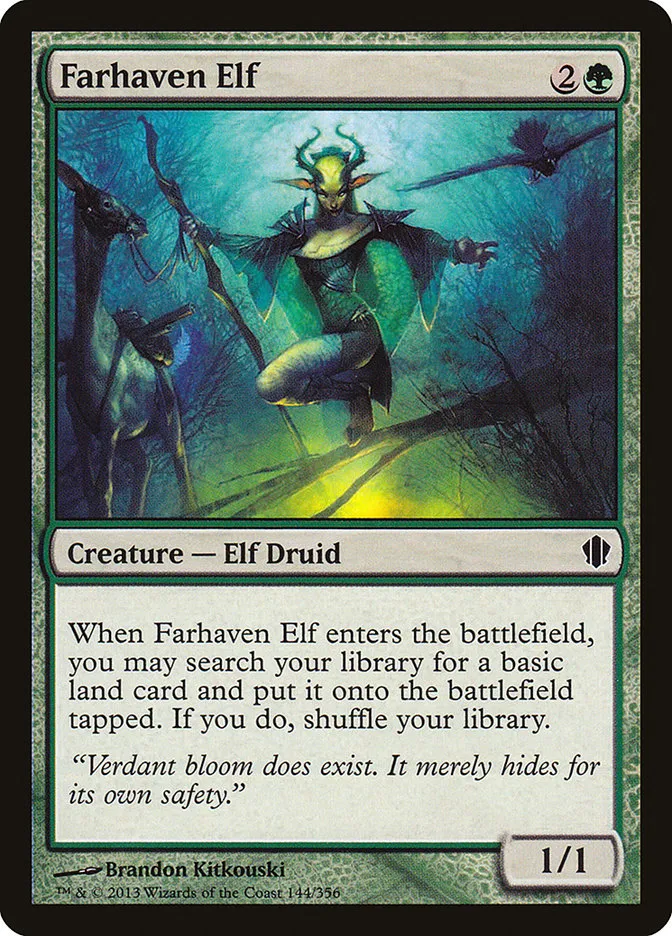 2013 Commander 2013 Farhaven Elf common #144 common card image