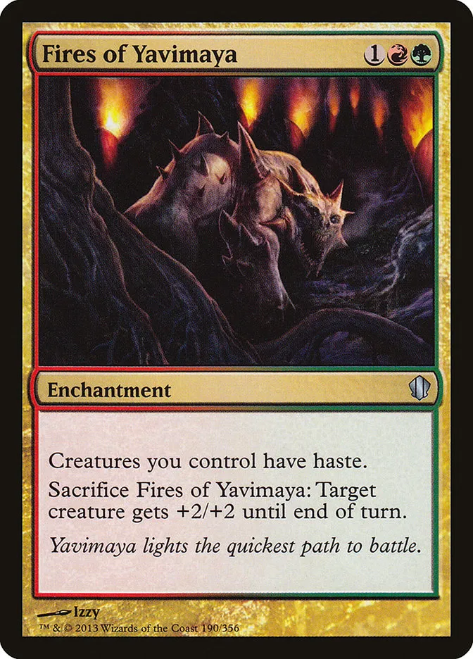 2013 Commander 2013 Fires of Yavimaya #190 uncommon card image