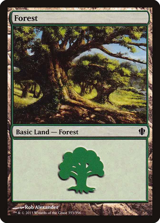 2013 Commander 2013 Forest common #353 common card image