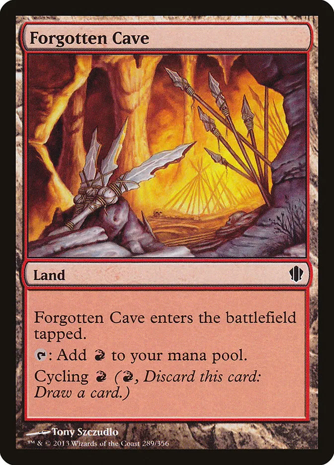 2013 Commander 2013 Forgotten Cave common #289 common card image