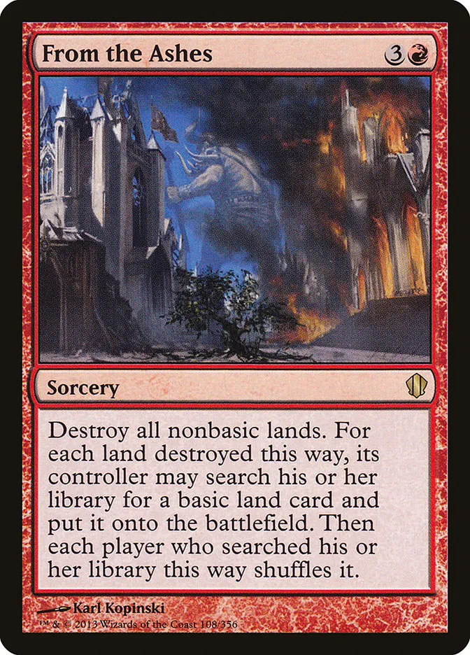 2013 Commander 2013 From the Ashes rare #108 rare card image