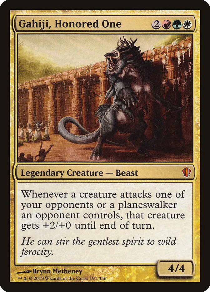 2013 Commander 2013 Gahiji, Honored One #191 mythic card image