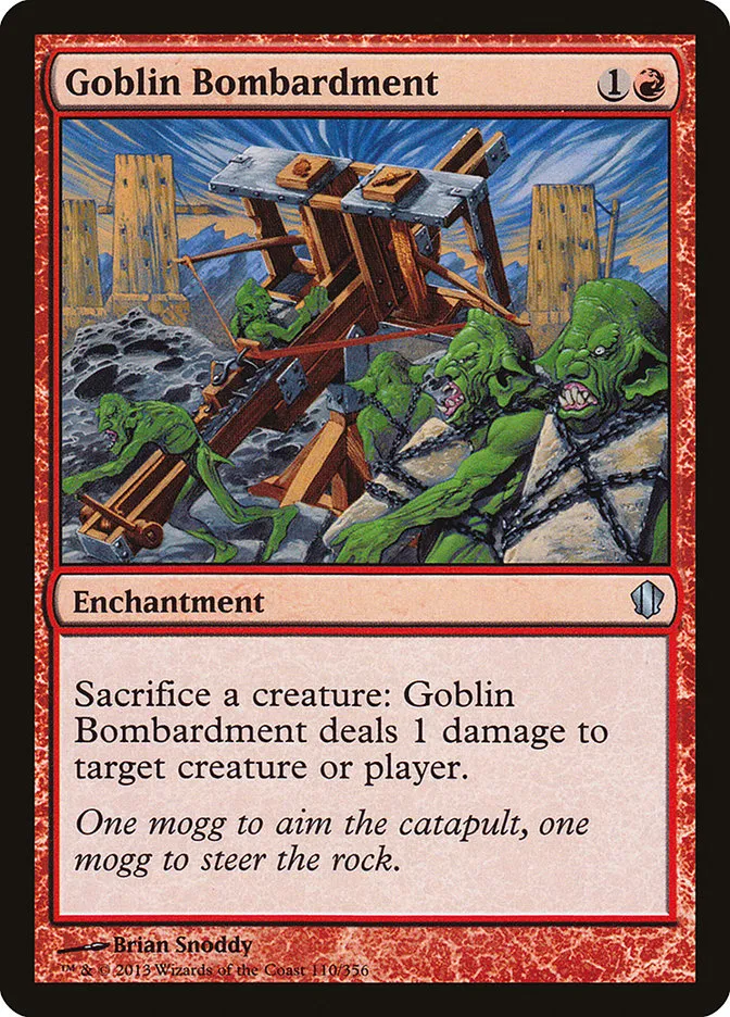2013 Commander 2013 Goblin Bombardment uncommon #110 uncommon card image