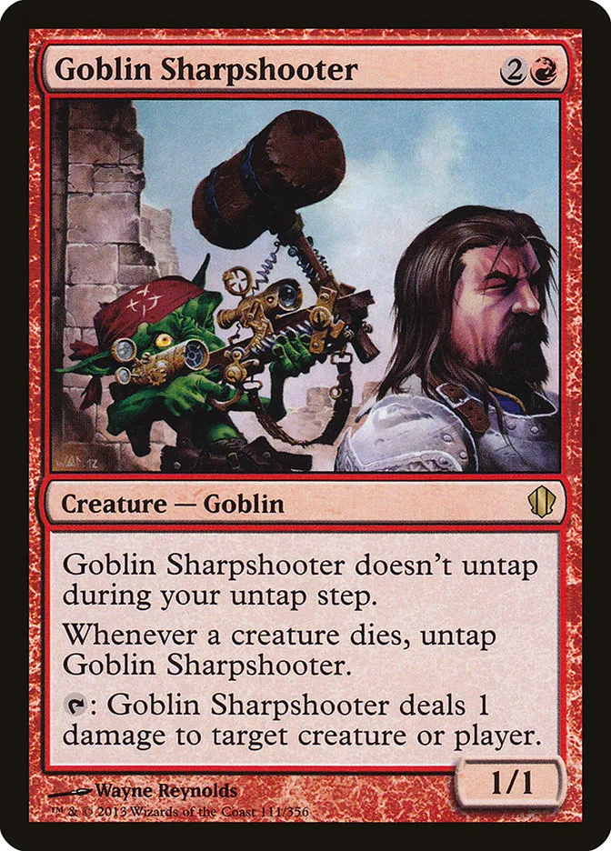 2013 Commander 2013 Goblin Sharpshooter #111 rare card image
