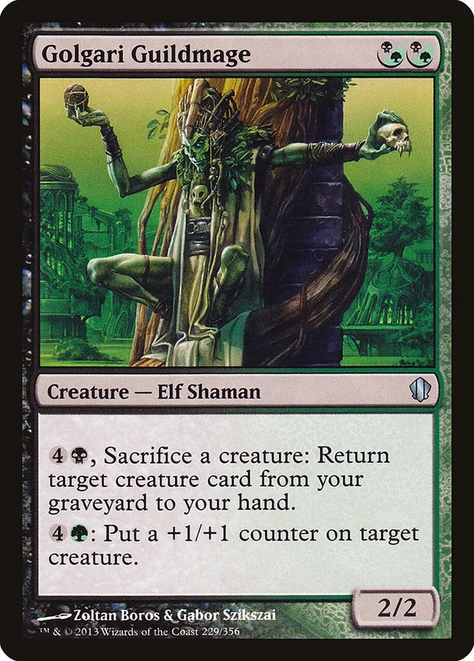 2013 Commander 2013 Golgari Guildmage #229 uncommon card image