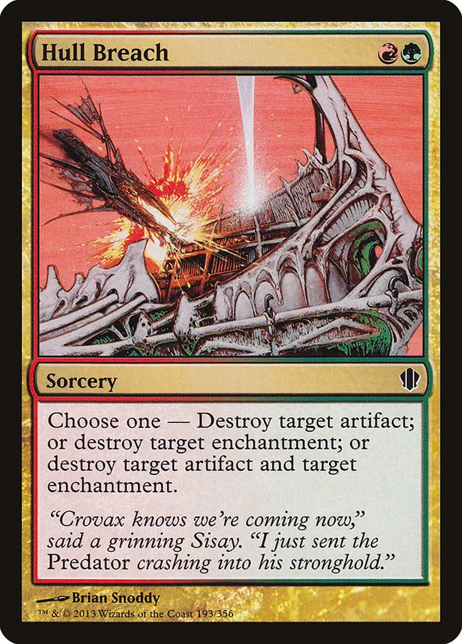 2013 Commander 2013 Hull Breach common #193 common card image