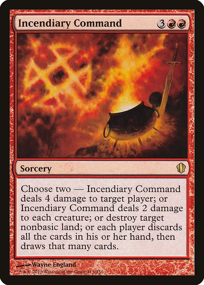 2013 Commander 2013 Incendiary Command rare #113 rare card image