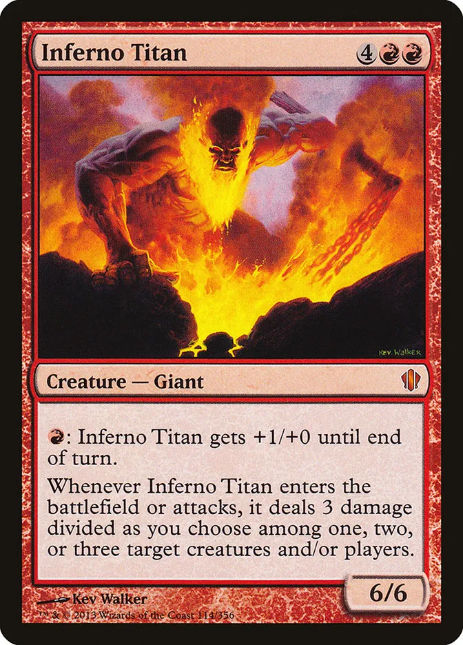 2013 Commander 2013 Inferno Titan #114 mythic card image