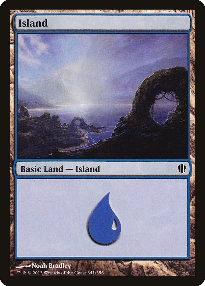 2013 Commander 2013 Island common #341 common card image