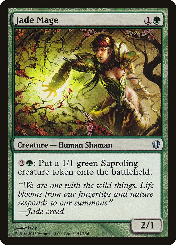 2013 Commander 2013 Jade Mage uncommon #151 uncommon card image
