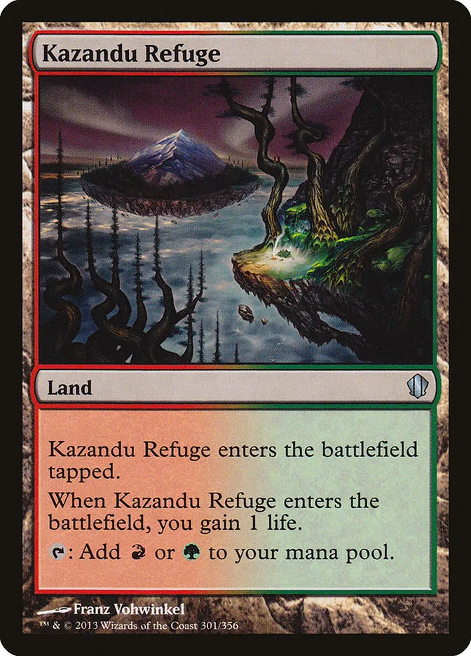 2013 Commander 2013 Kazandu Refuge #301 uncommon card image
