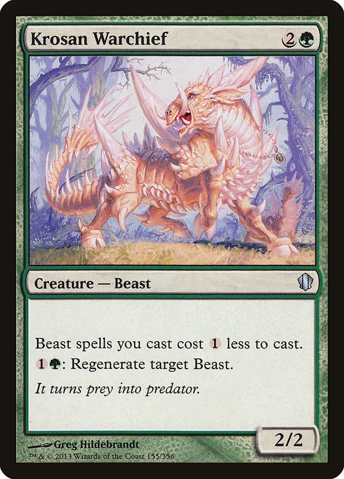 2013 Commander 2013 Krosan Warchief uncommon #155 uncommon card image