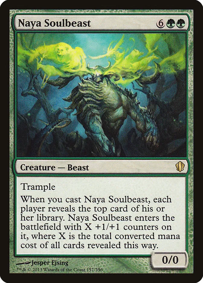 2013 Commander 2013 Naya Soulbeast #157 rare card image