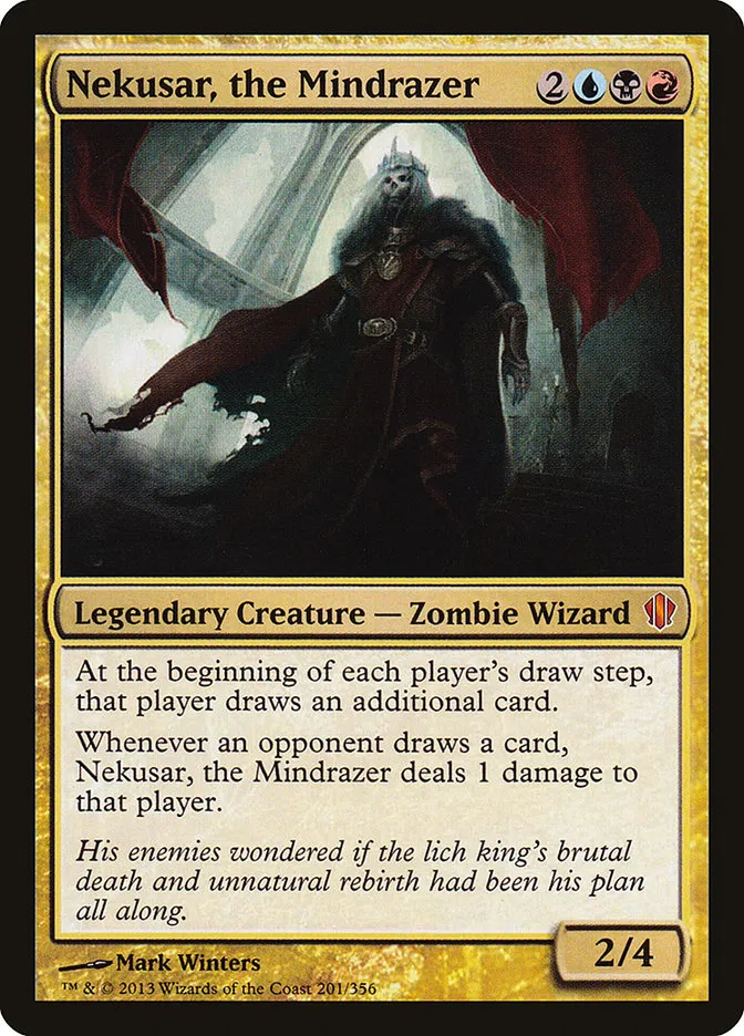 2013 Commander 2013 Nekusar, the Mindrazer mythic #201 mythic card image