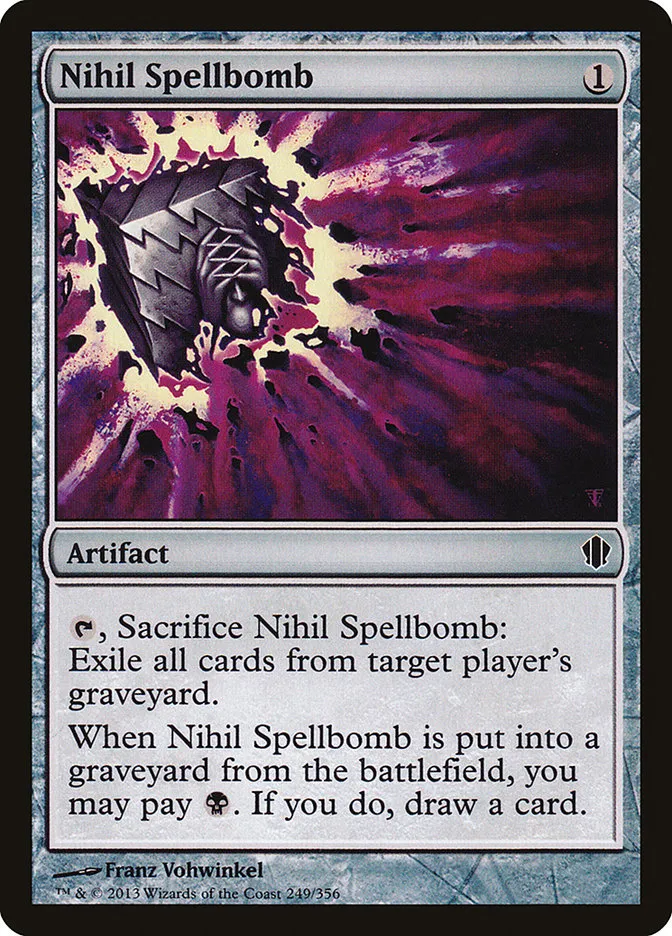2013 Commander 2013 Nihil Spellbomb common #249 common card image