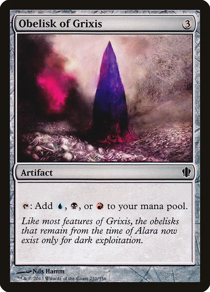 2013 Commander 2013 Obelisk of Grixis #251 common card image