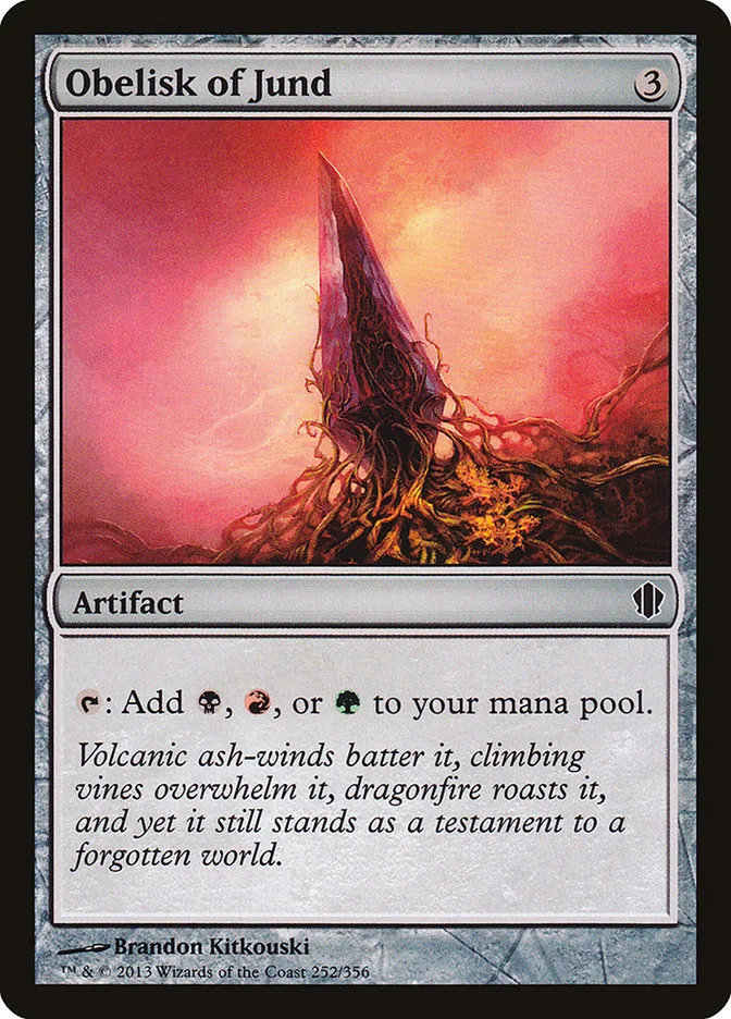 2013 Commander 2013 Obelisk of Jund #252 common card image