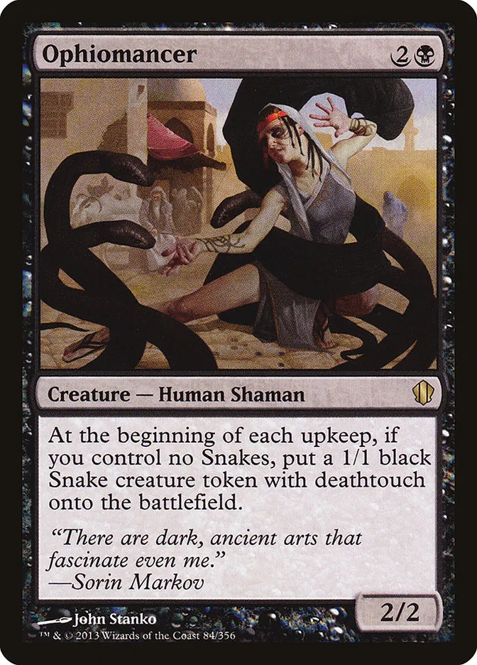 2013 Commander 2013 Ophiomancer rare #84 rare card image