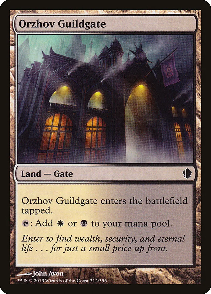 2013 Commander 2013 Orzhov Guildgate common #312 common card image