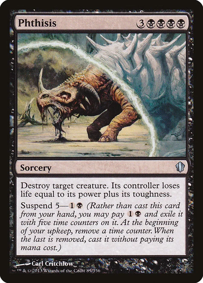 2013 Commander 2013 Phthisis uncommon #85 uncommon card image