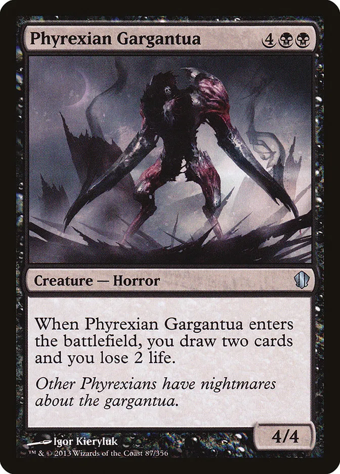 2013 Commander 2013 Phyrexian Gargantua uncommon #87 uncommon card image