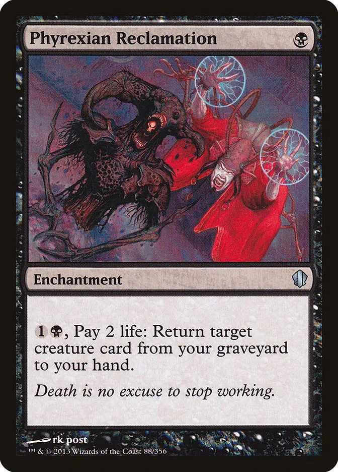 2013 Commander 2013 Phyrexian Reclamation uncommon #88 uncommon card image