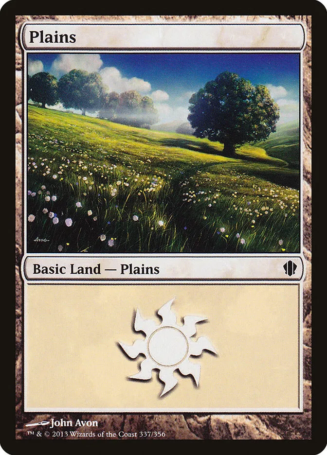 2013 Commander 2013 Plains common #337 common card image