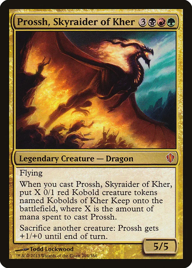2013 Commander 2013 Prossh, Skyraider of Kher #204 mythic card image
