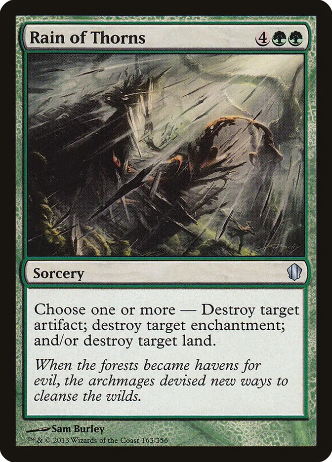 2013 Commander 2013 Rain of Thorns #163 uncommon card image