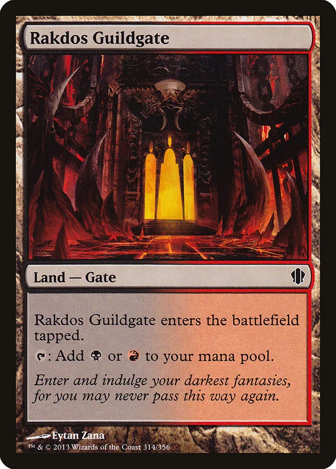 2013 Commander 2013 Rakdos Guildgate common #314 common card image