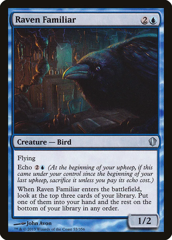 2013 Commander 2013 Raven Familiar #55 uncommon card image