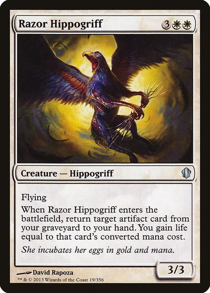 2013 Commander 2013 Razor Hippogriff uncommon #19 uncommon card image
