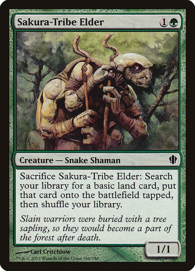 2013 Commander 2013 Sakura-Tribe Elder common #168 common card image