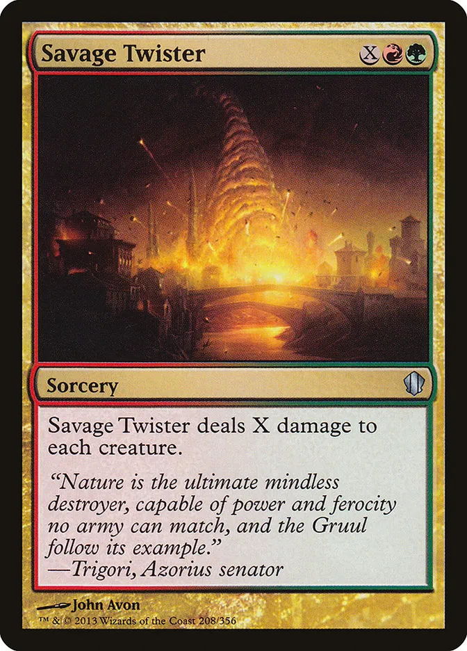 2013 Commander 2013 Savage Twister #208 uncommon card image