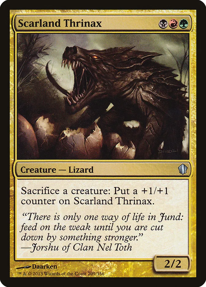 2013 Commander 2013 Scarland Thrinax uncommon #209 uncommon card image