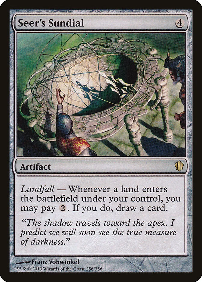 2013 Commander 2013 Seer's Sundial #256 rare card image