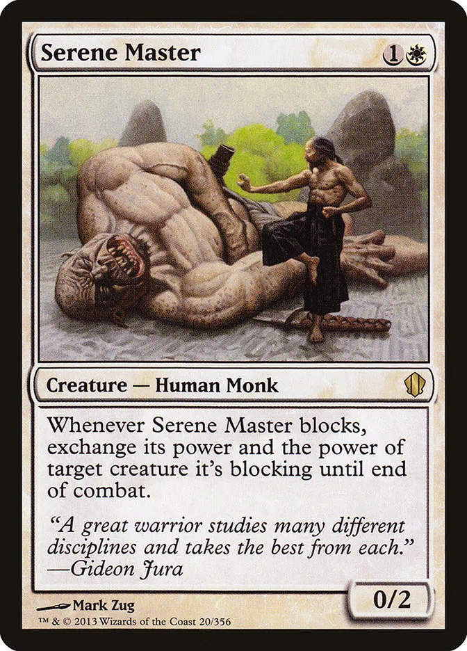 2013 Commander 2013 Serene Master rare #20 rare card image